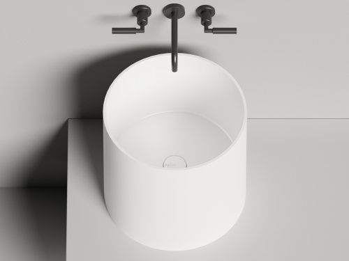 Раковина из искусственного камня S-Sense Salini ARMONIA 130118G 50х50 накладная цвет белый без отверстий под смеситель - фото 5